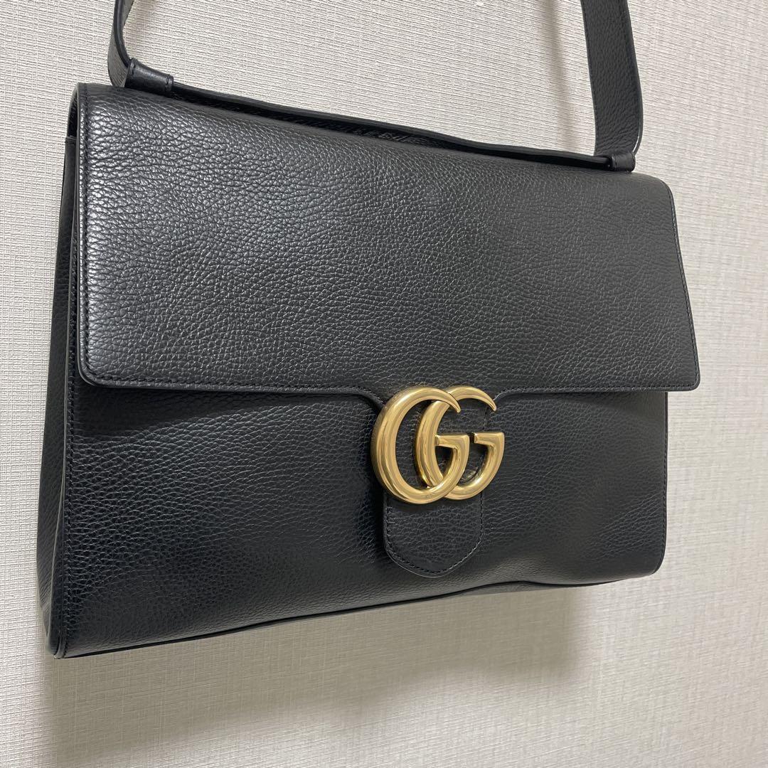 【美品】希少 定価35万 GUCCI グッチ GGマーモント メッセンジャー