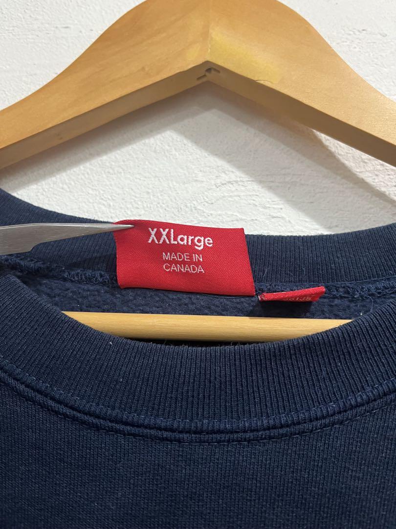 Supreme 23FW crewneck navy×yellow