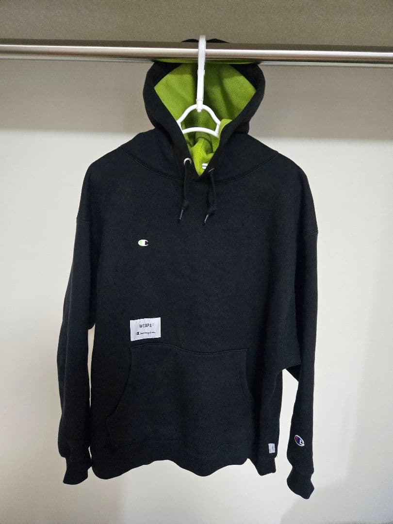 Champion WTAPS コラボ パーカー M ブラック/グリーン