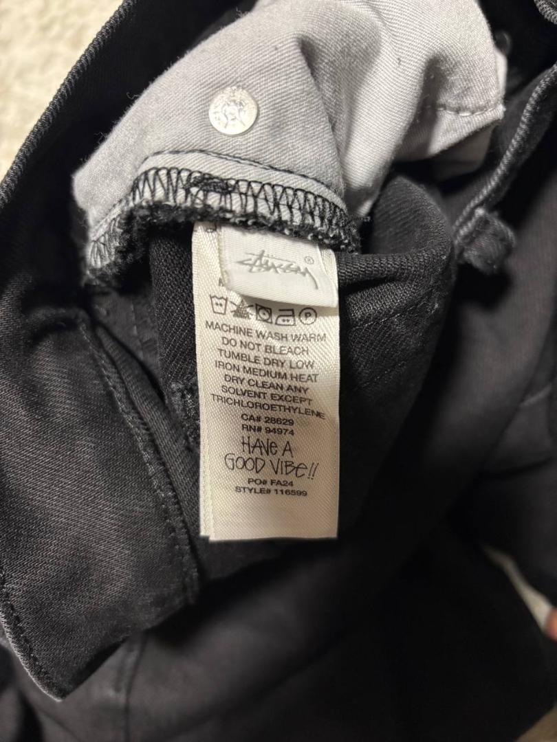 ［32インチ］STUSSY BIG OL' JEAN DENIM ブラック 黒