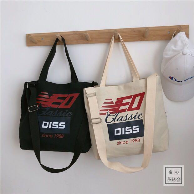 Aスポーティー 2色あり キャンバス トートバッグ 帆布 バッグQ