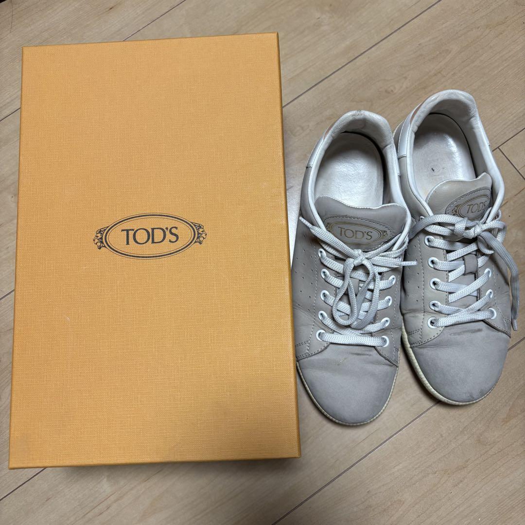 TOD'S グレー　スエード　スニーカー　37.5