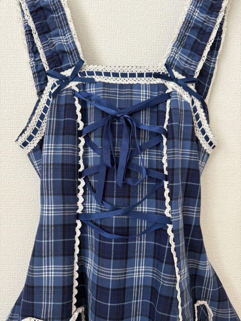 激レア angelic pretty タータン ハートポケット ジャンスカ Heart Pocket JSK (2006) by Angelic Pretty
