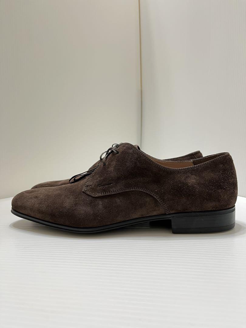 新品Ferragamo スウェード 茶系 レースシューズ サイズ7 メンズ靴