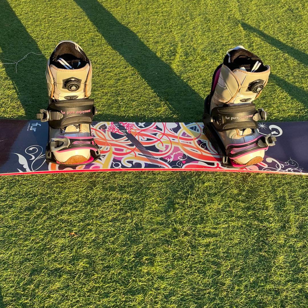 144cm fur スノーボード3点セット　レディース