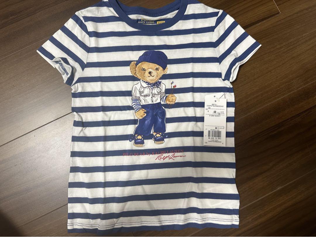 【新品未使用タグ付き】ラルフローレン ポロベア Ｔシャツ 半袖ボーダー　120