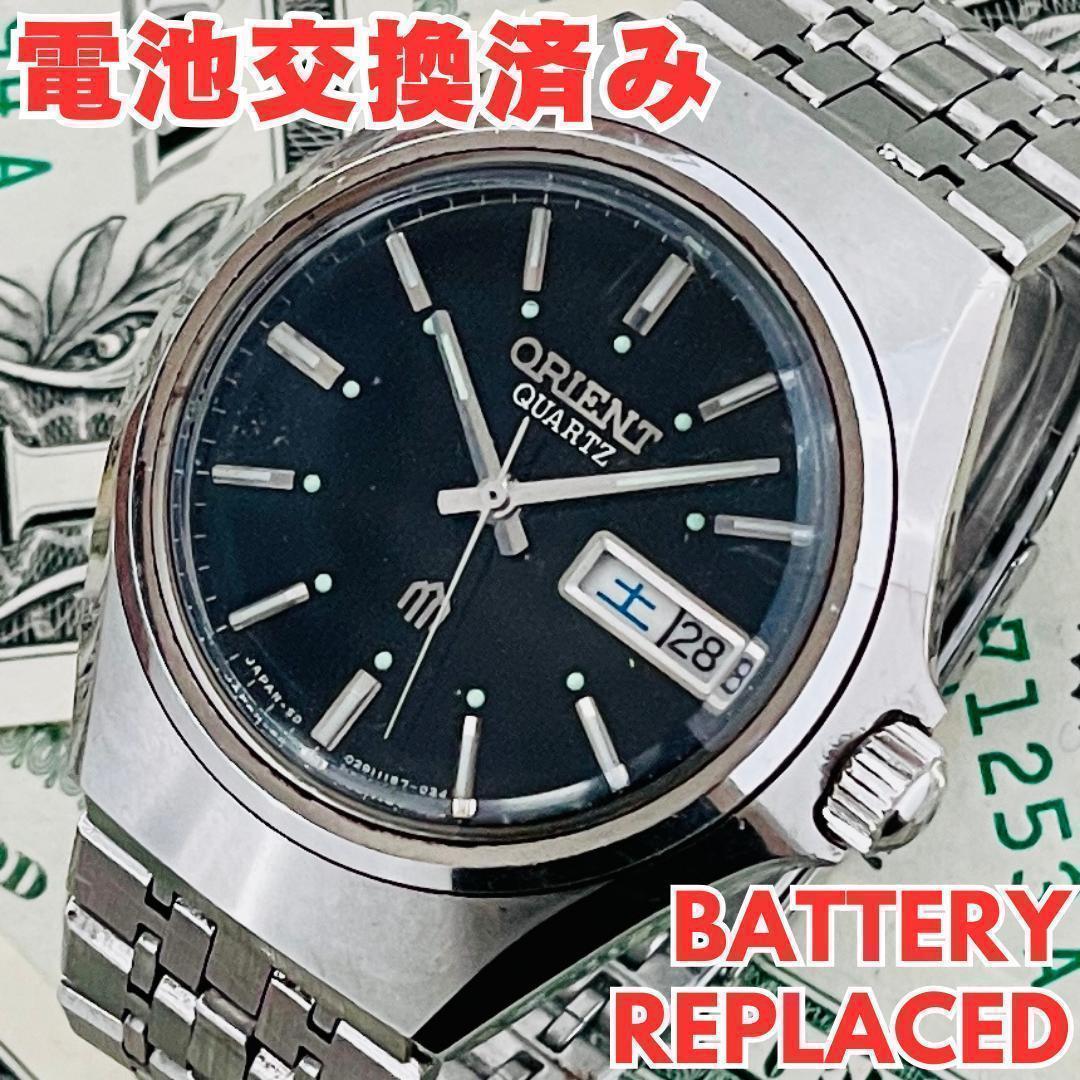 腕時計メンズ電池交換済みオリエントORIENT稼働クォーツIT029118-70