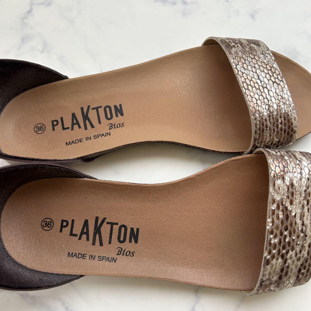 PLAKTON プラクトン サンダル 厚底 レディース ビッグバックル