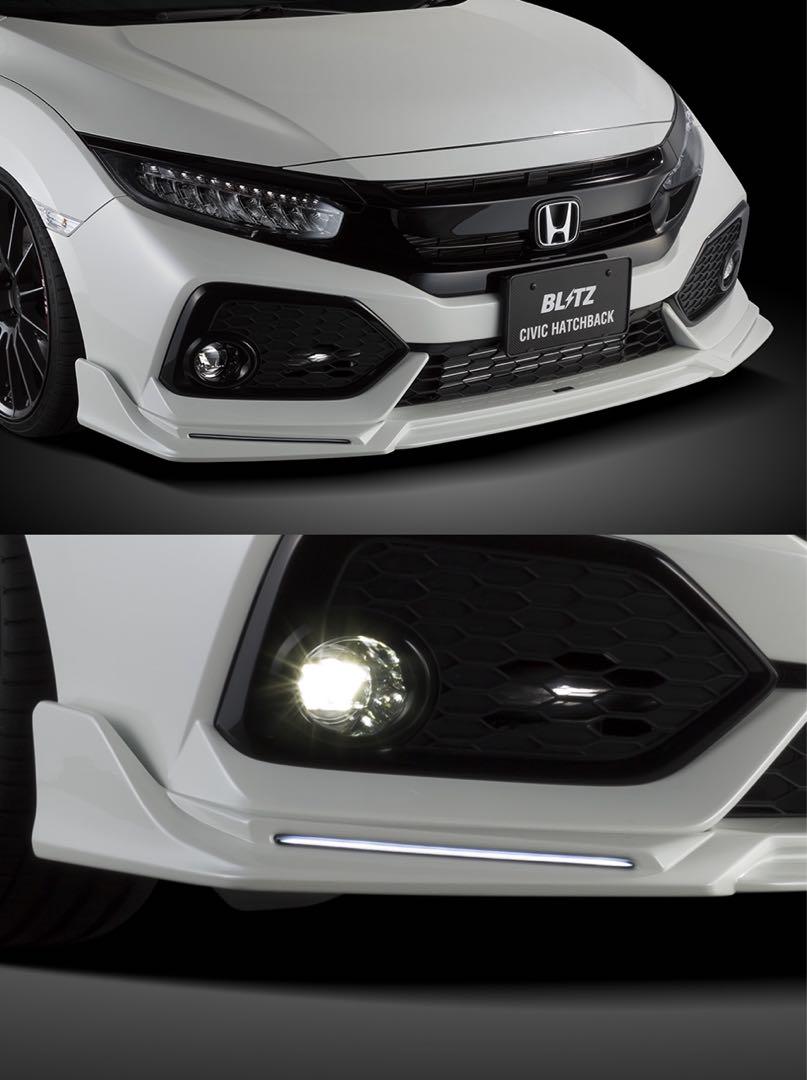 つくねシビックFK7BLITZ AEROSPEEDフロントリップスポイラー