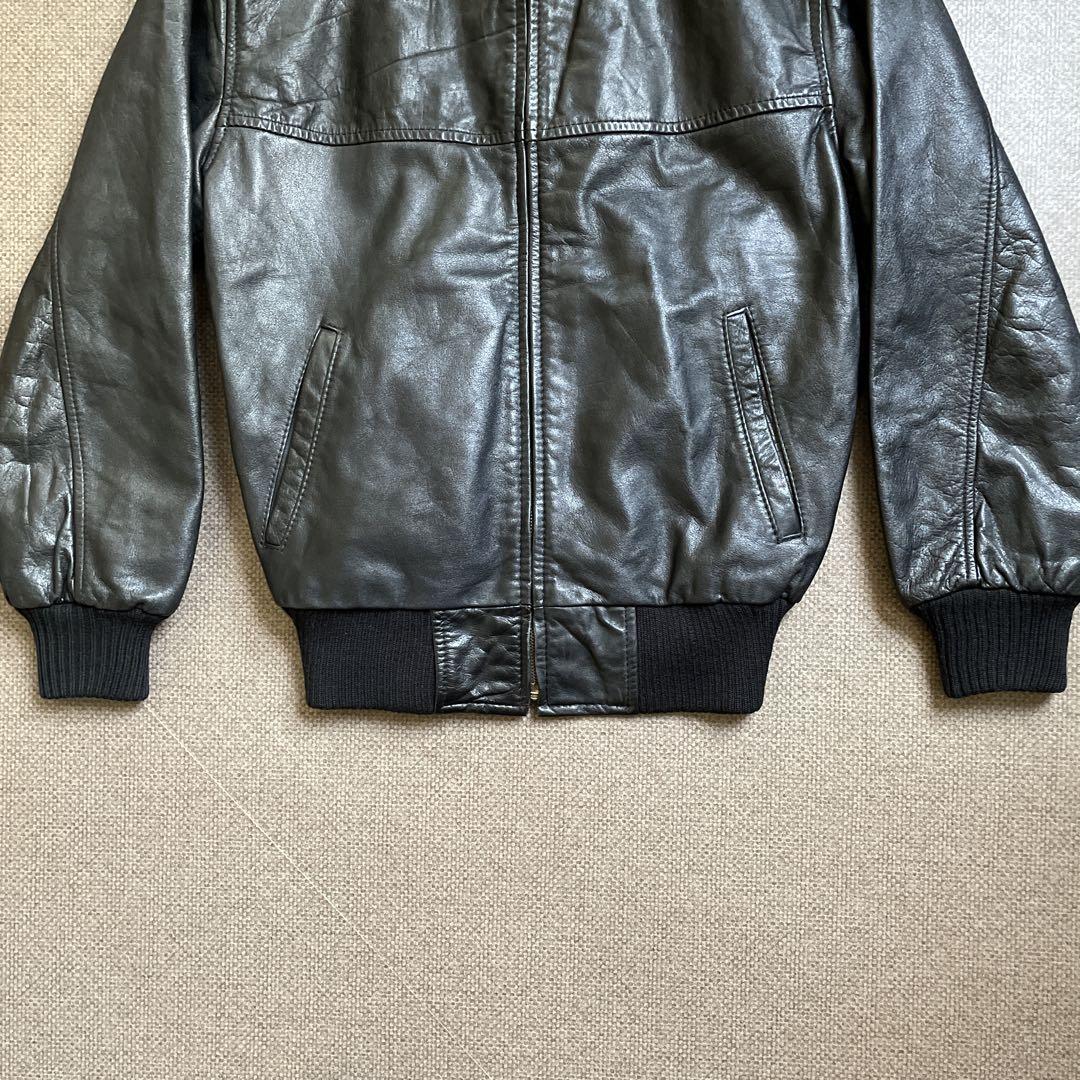 シルエット◎】90s Vintageレザーボンバージャケット 美品