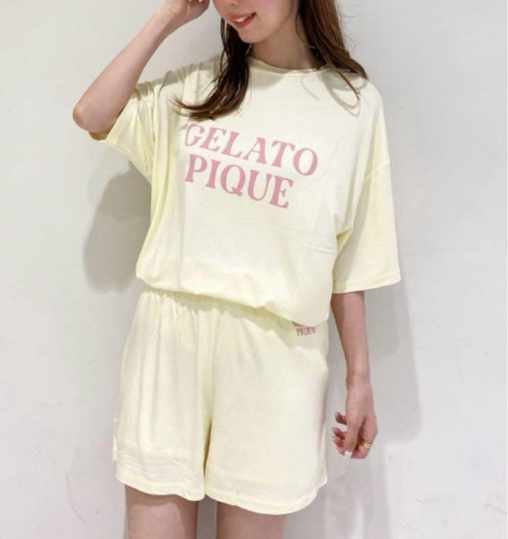 ジェラートピケ❤︎【接触冷感】カラフルレーヨンロゴTシャツ＆ショートパンツ