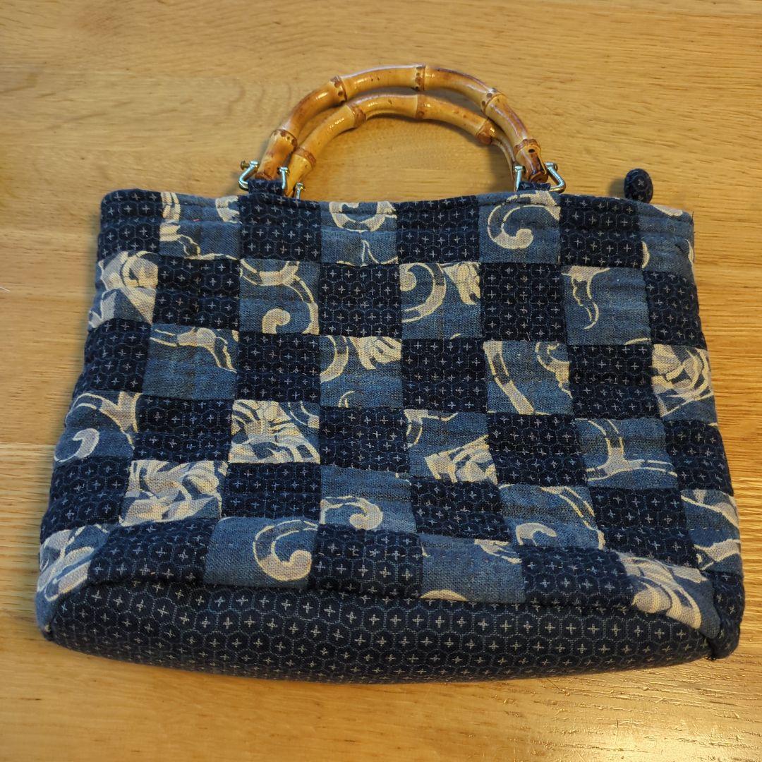 古布　ハンドメイド　パッチワーク　バッグ