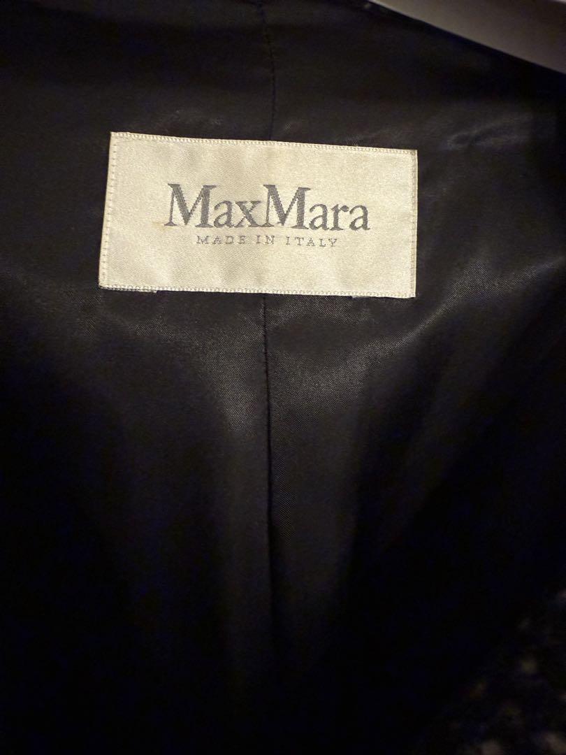 MaxMara ツイードロングコート ベルト付き