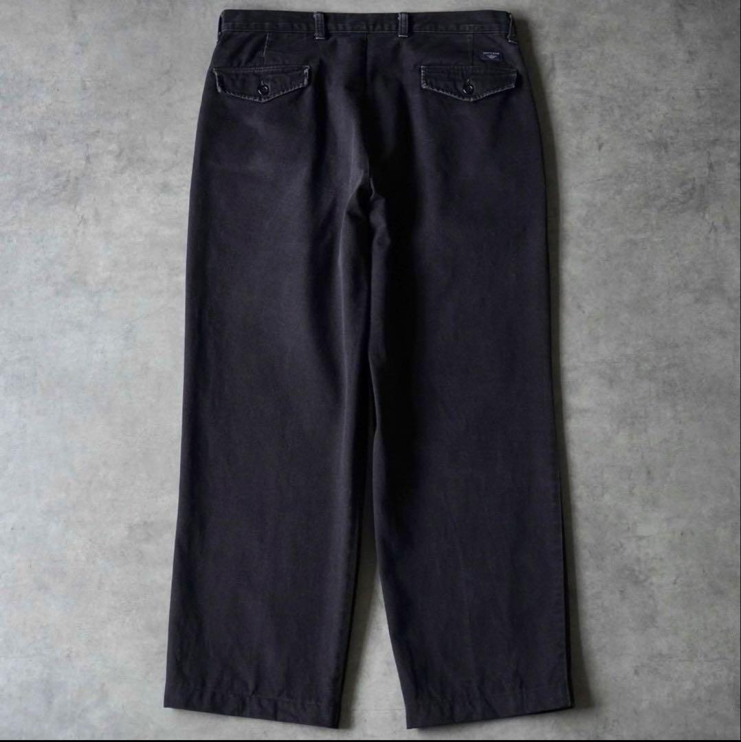 90s DOCKERS ツータック ワイドチノ スラックス ブラック