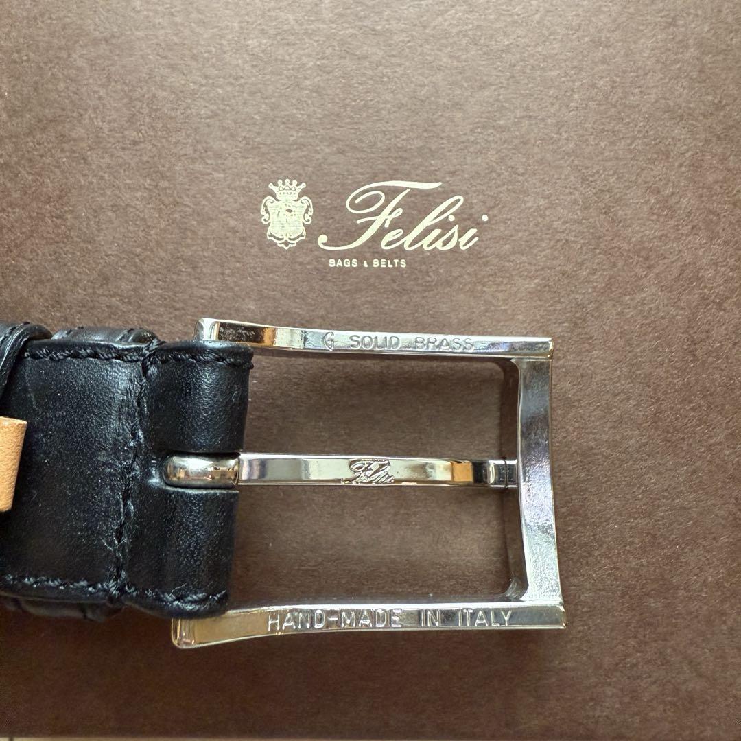 Felisi フェリージ　レザー　ベルト　黒