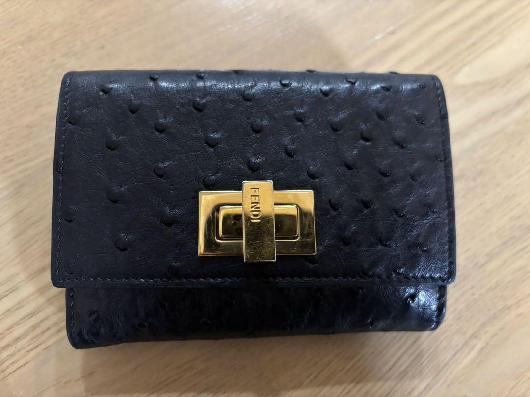 稀少【美品】FENDI 財布　ピーカブー　オーストリッチ