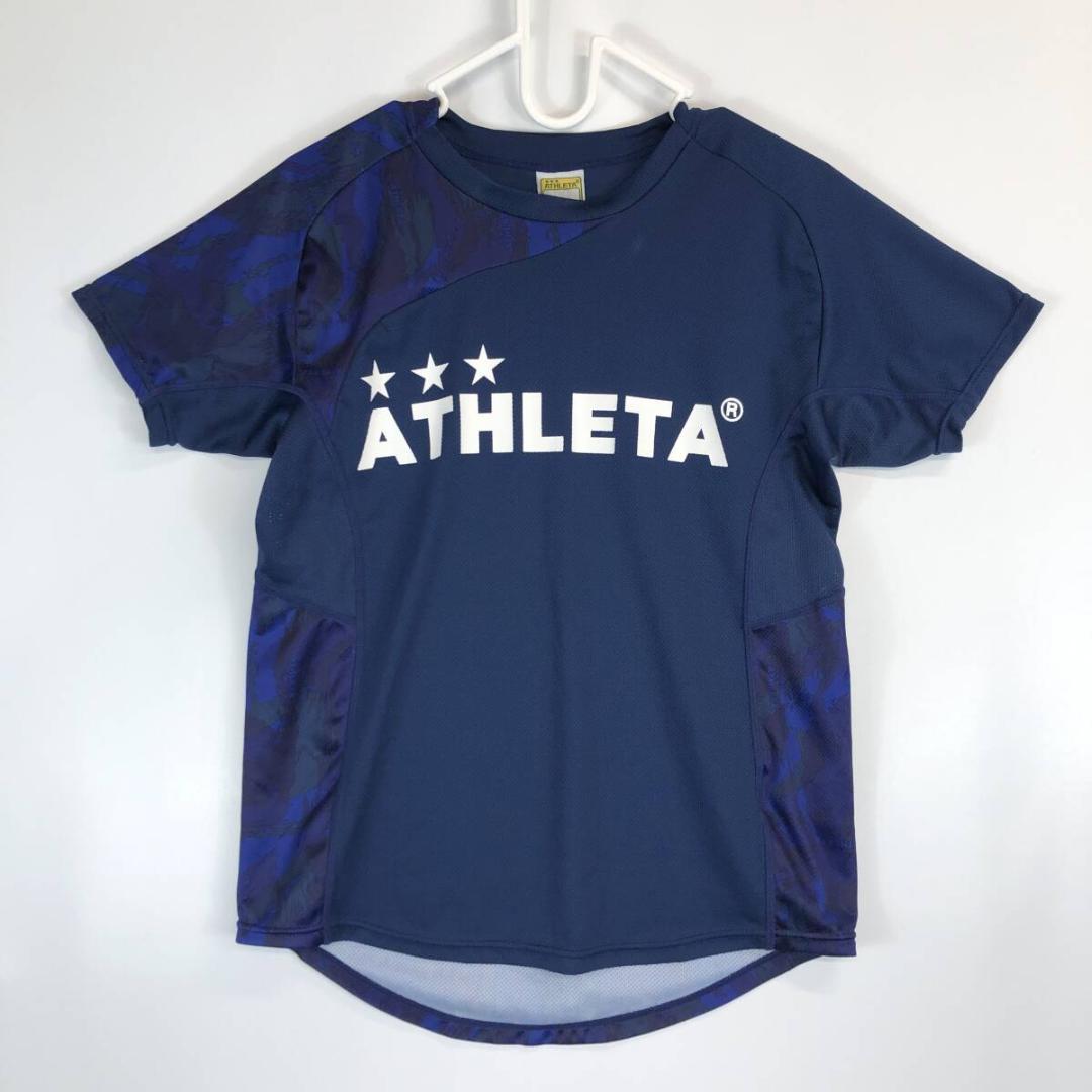 （お得な特別割引価格） ATHLETA アスレタ 半袖プラクティスシャツ Sサイズ ネイビー系 ウェア