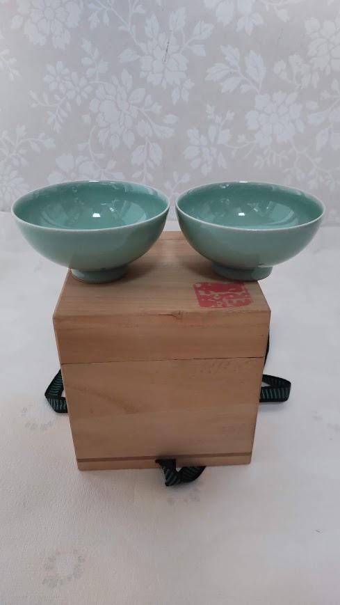 韓国の青磁茶のみセット