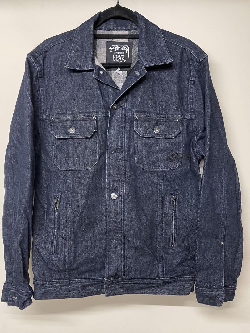 激安/新作 希少デザイン】OLDSTUSSY バック刺繍アーチロゴ デニム ジャケット・アウター