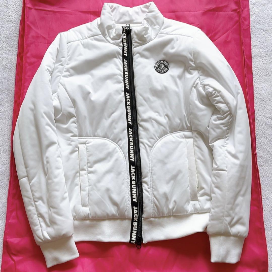 美品 ジャックバニー 中綿 ブルゾン ジャケット エアシャット 白