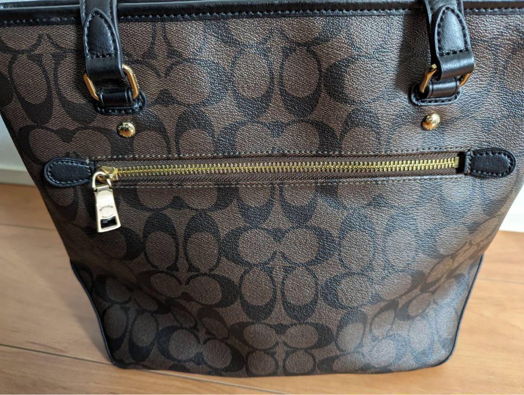 【NEW限定品】 COACH コーチ トートバッグ 馬車ロゴ PVC×レザー バッグ