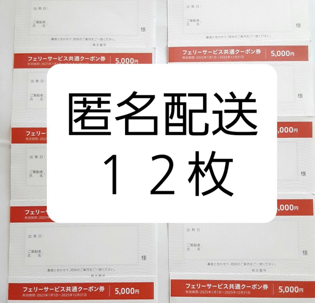 12枚　さんふらわあ　商船三井　株主優待券　未使用