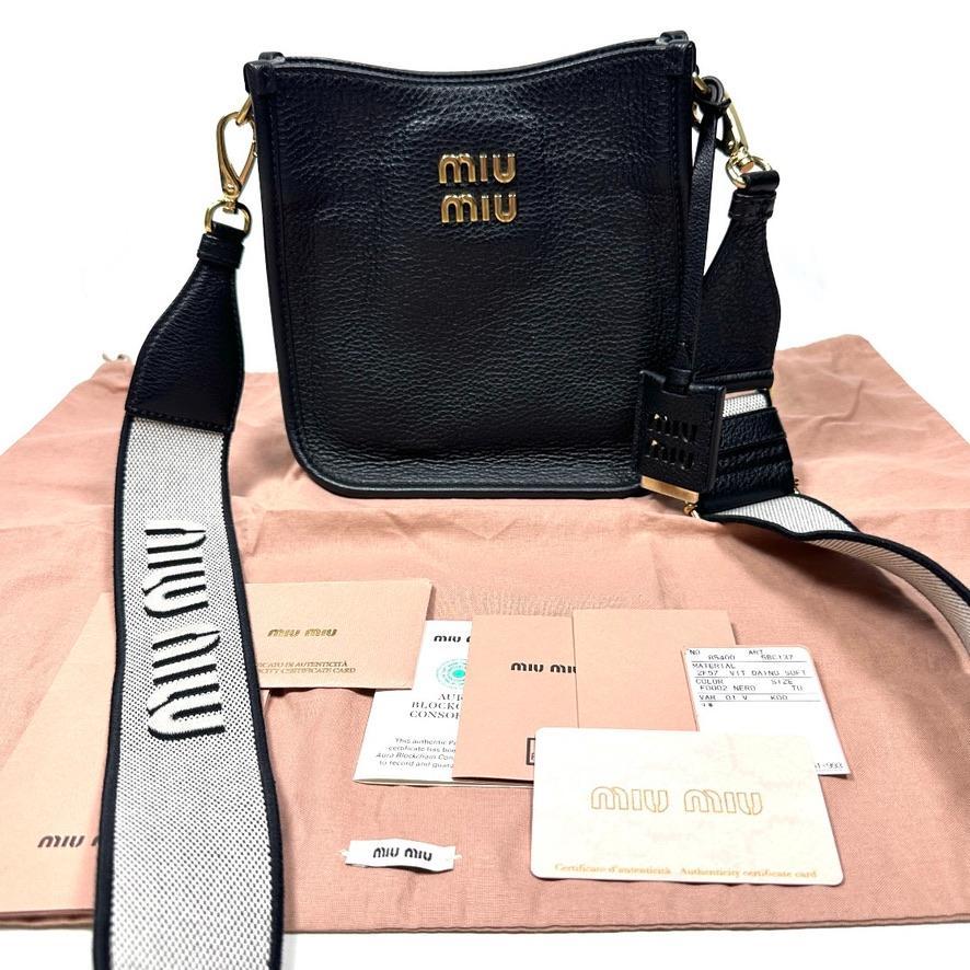 超希少】MIUMIU Mini Shoulderbag Logo BLK - メルカリ
