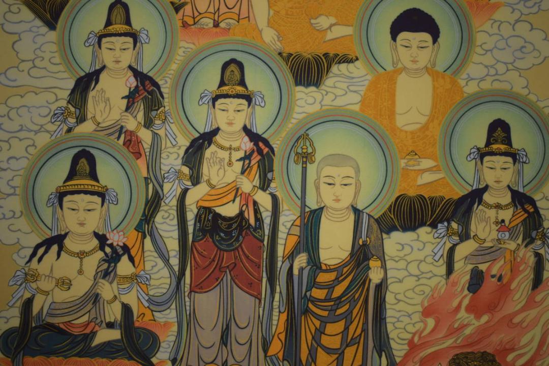 広遠/十三仏図/桐共箱付/布袋屋掛軸HI-927
