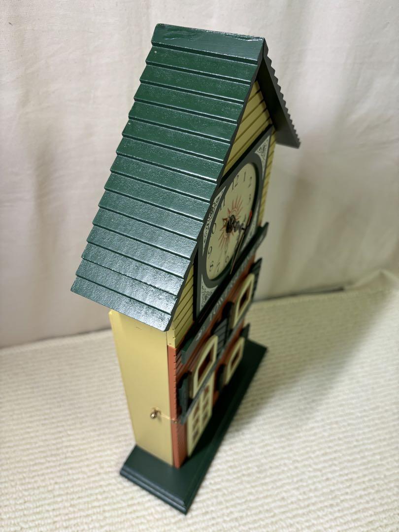 新品 未使用 キシマ アンティーク 1982年 木製 時計付きキーボックス