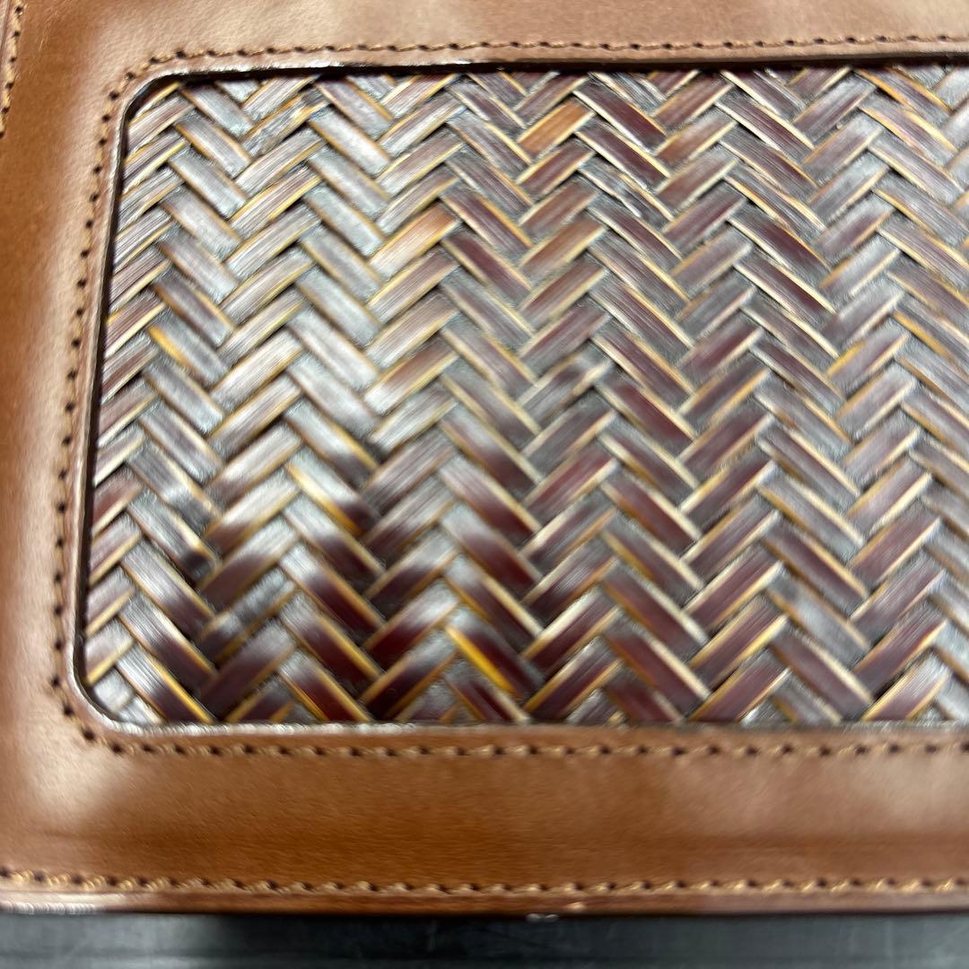 京都高級竹専門店 長財布 茶② 京都高級竹専門店 長財布 茶②