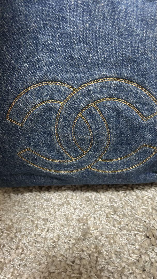 CHANEL シャネル べっ甲ハンドルトートバッグ デニム ココマーク