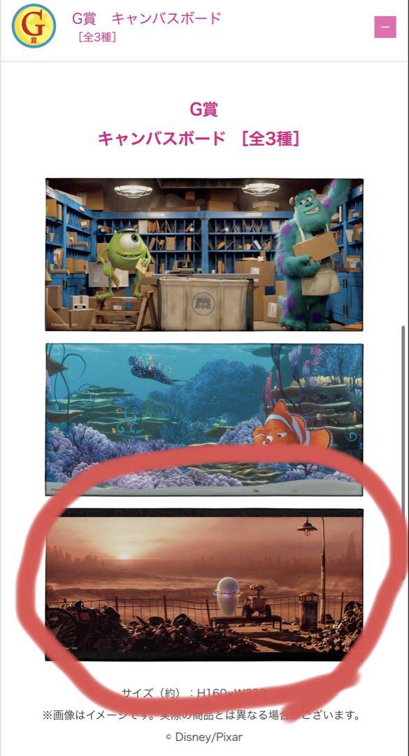 PixarHappyくじ G賞WALL-E キャンバスボード - メルカリ