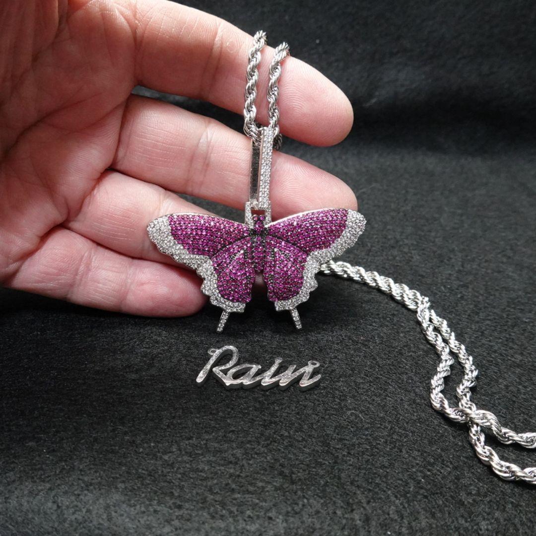 格安販売中 【ブルー】蝶 Butterfly ネックレス トップ ブリンブリン ネックレス 格安販売中 【ブルー】蝶 Butterfly ネックレス トップ ブリンブリン ネックレス