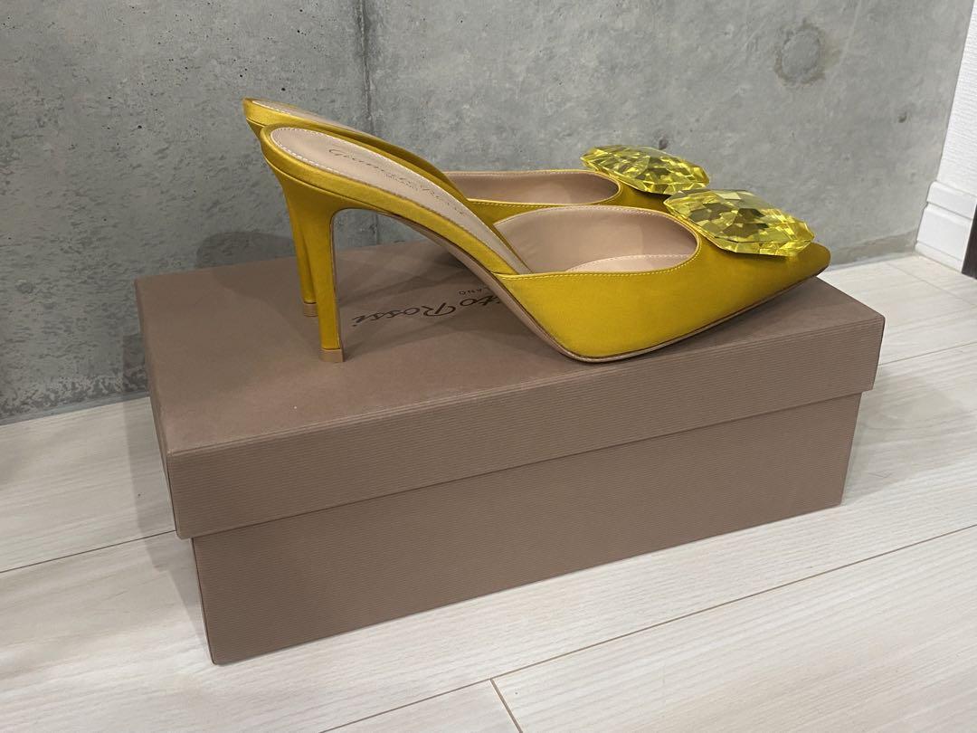 Gianvito rossi jaipur ジャイプールミュール イエロー 38
