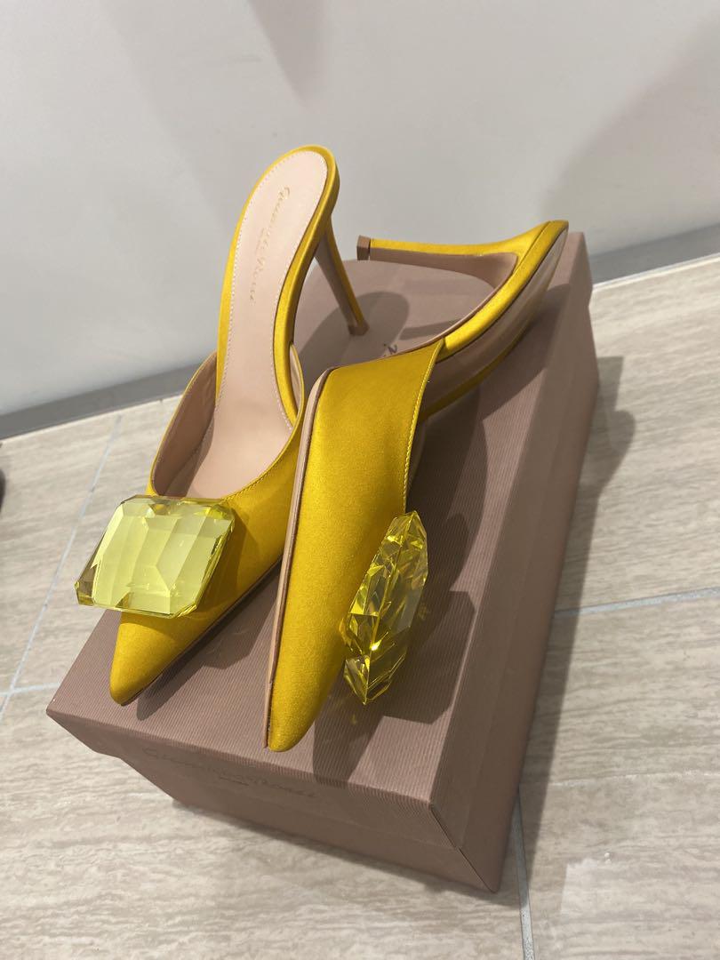 数量は多い  rossi Gianvito jaipur 38 イエロー ジャイプールミュール 靴