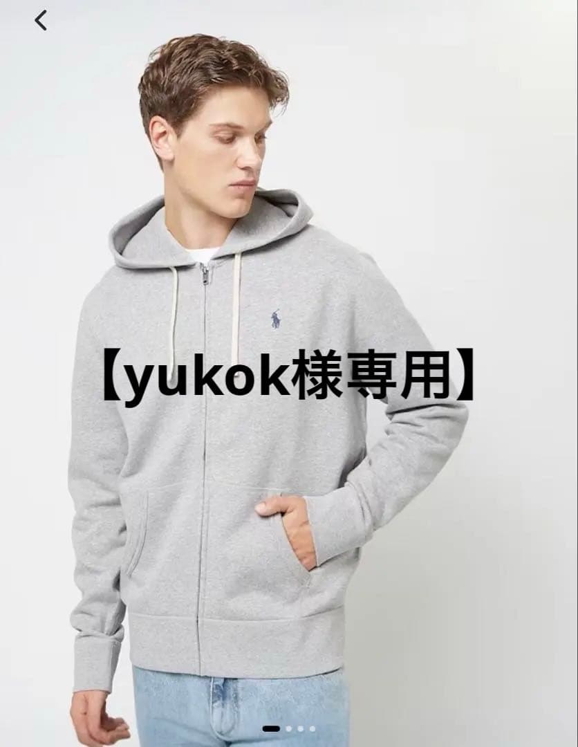 Ralph Lauren フルジップパーカー グレー 裏起毛M・Polo By Ralph Lauren