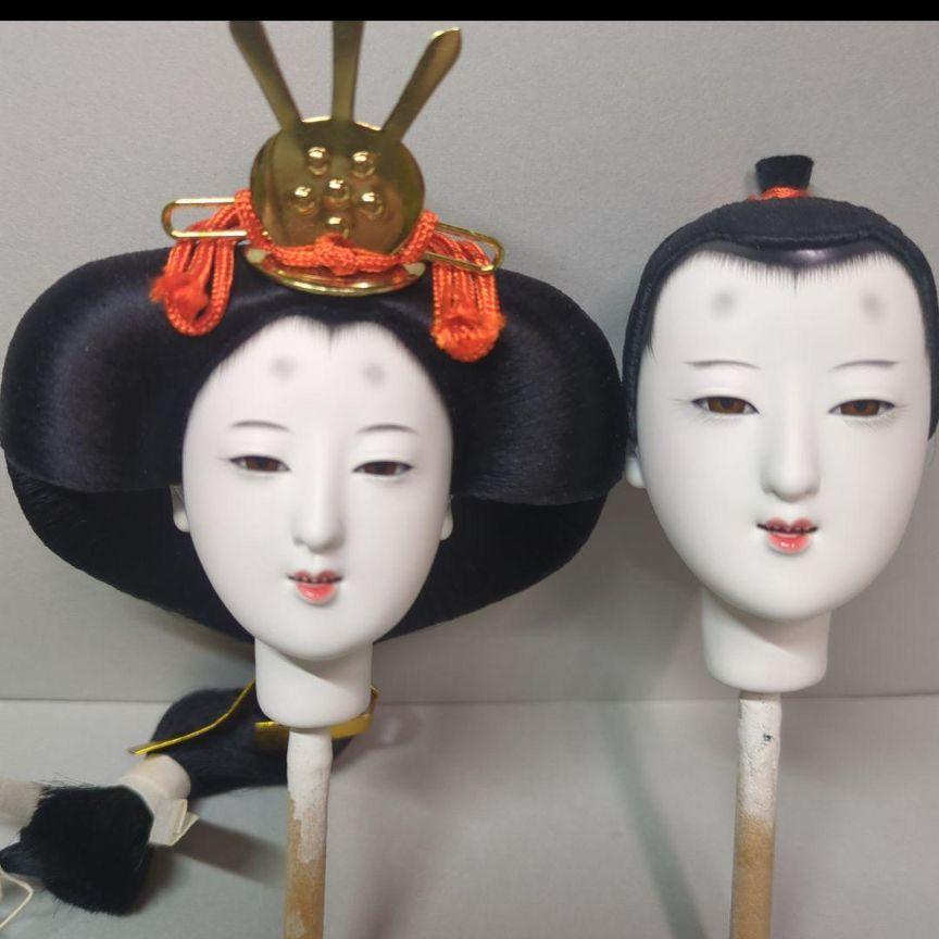 味岡龍渓（金光）作 雛人形 9番親王頭 本練桐塑頭