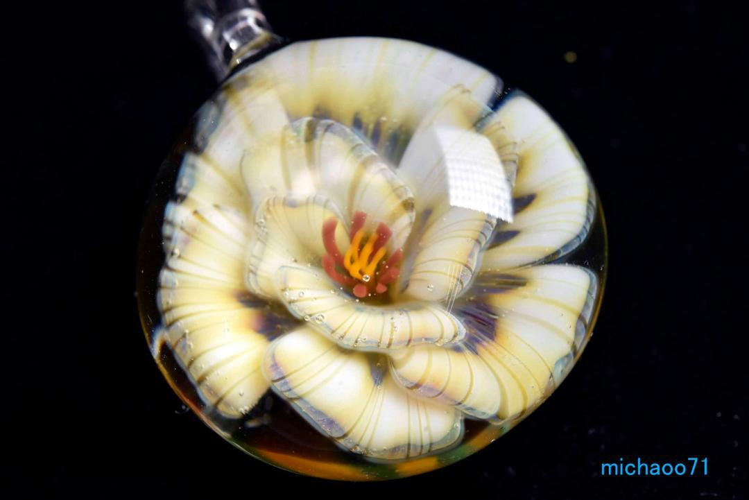 フラワー ガラスのペンダントトップ　GLASS FLOWER 12157-p21