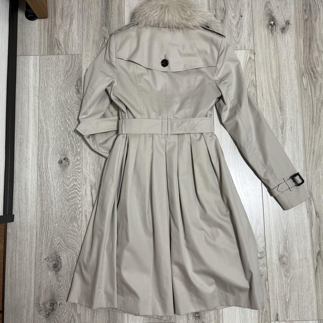 Burberry＊バーバリー ＊トレンチコート＊フォックスファー＊ライナー付き