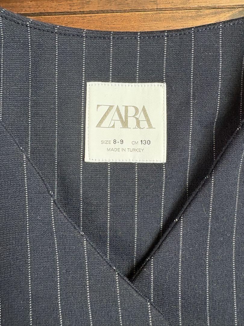 ZARA ネイビー ピンストライプ ベスト キッズ 130cm ザラ