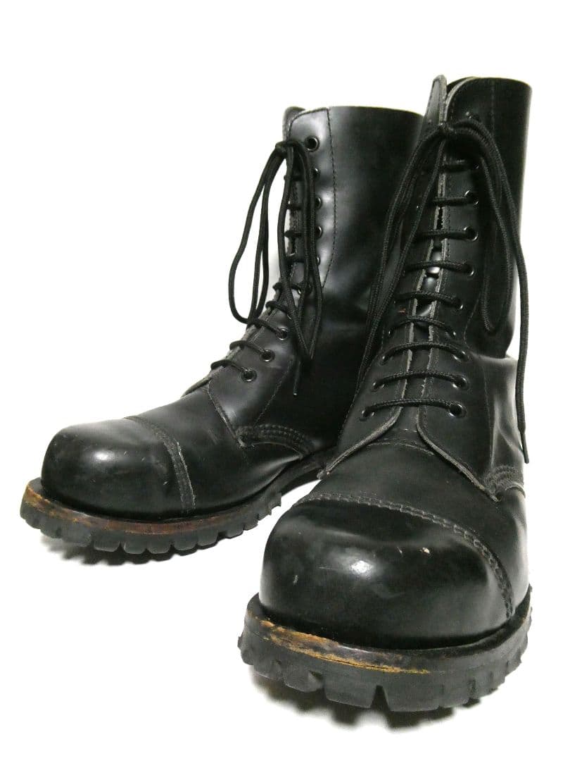 ゲッタグリップ10ホールハードコアブーツ黒ブラック26cm・GETTA GRIP