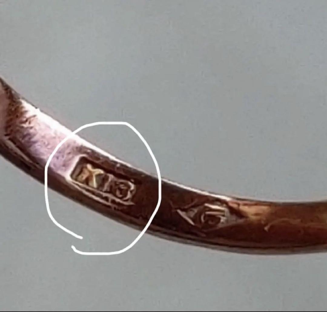 赤珊瑚　k18 リング　千本透かし　約4g