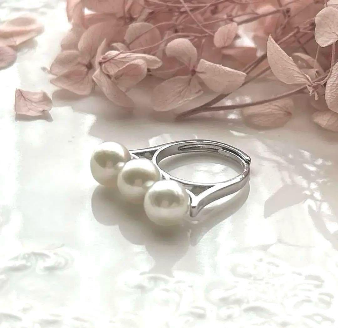 フォーマル✨本真珠　あこや真珠　リング　パール　結婚式　入学式　入園式