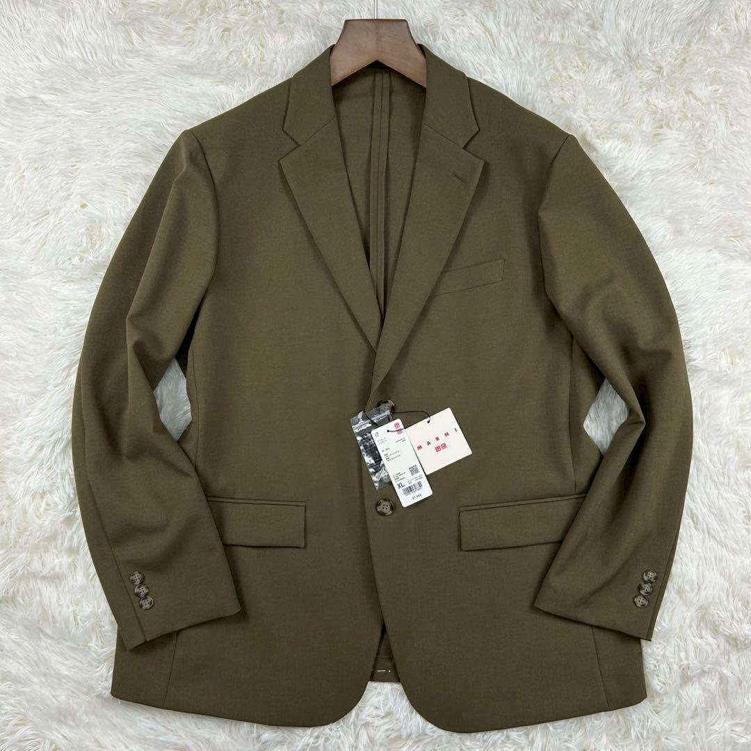 【大きいサイズ】新品 ユニクロ マルニ テーラードジャケット オリーブ XL