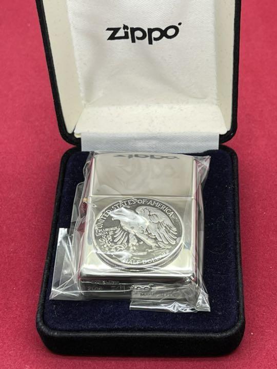 でコインを Zippoスターリング ウォーキングリバティ50¢銀貨 F418 K5b7B-m67319915460 USED れなし