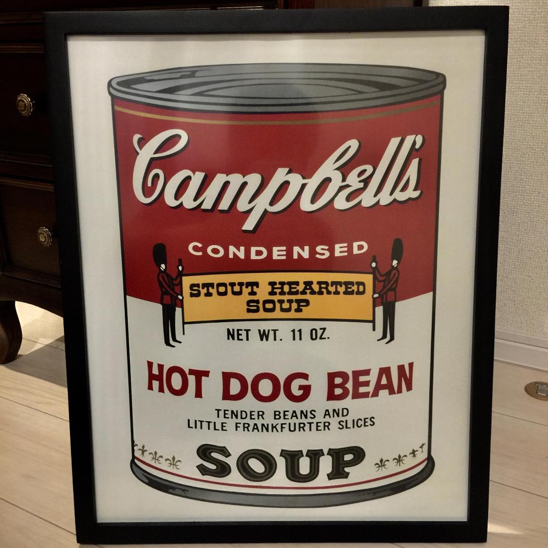 【送料無料】420×520ｍｍ CAMPBELLS'　額付　ポスターアート　額付
