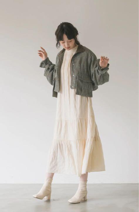 idem（イデム）の「many ways quilting & tweed coat/ツイード