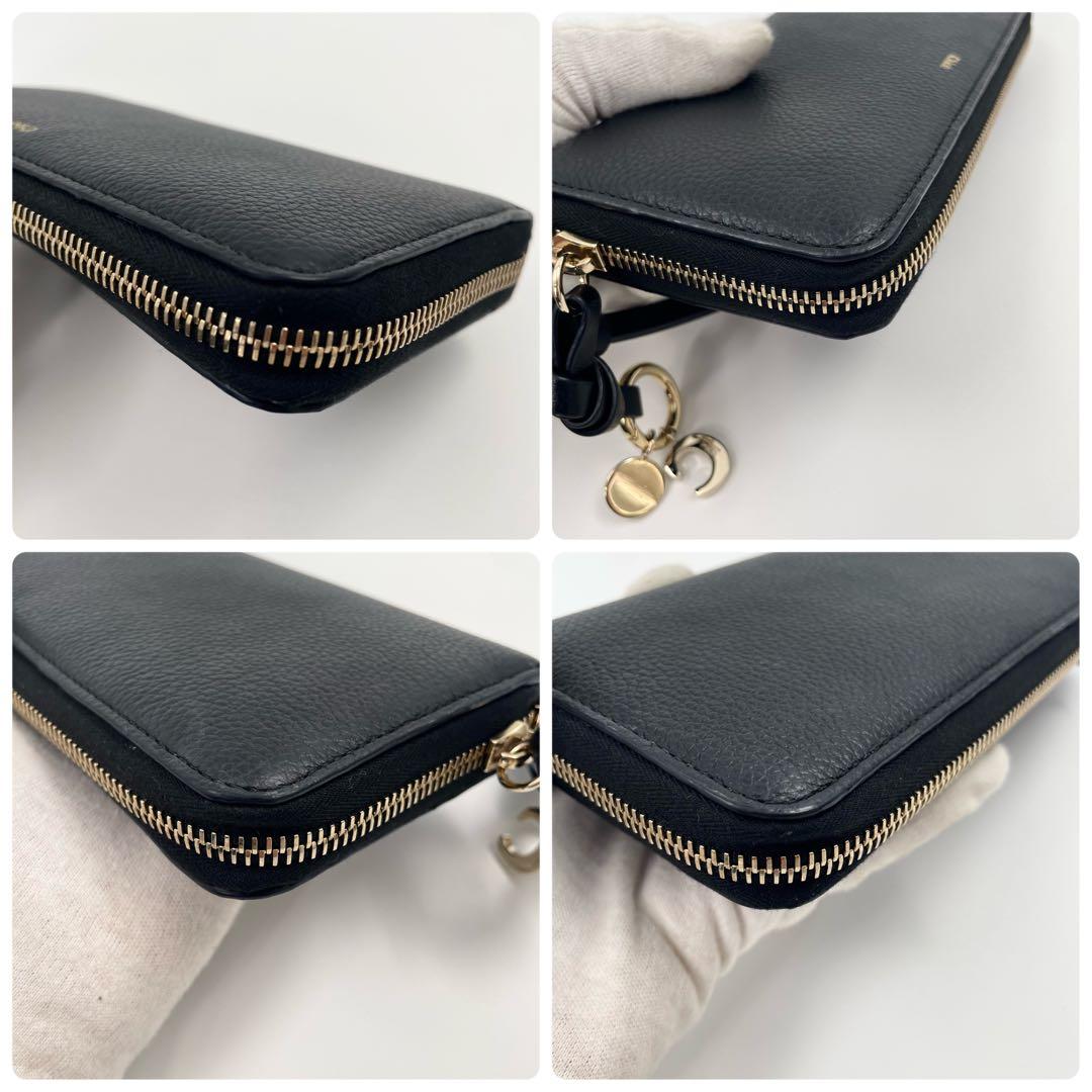 【✨極美品】 クロエ 長財布 アルファベット ラウンドファスナー シボ革 黒 【✨極美品】 クロエ 長財布 アルファベット ラウンドファスナー シボ革 黒