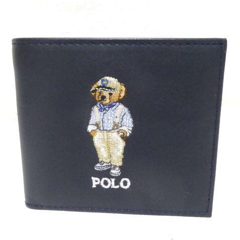 ポロ ラルフローレン ポロベア レザー ビルフォールド ウォレット 折財布 N