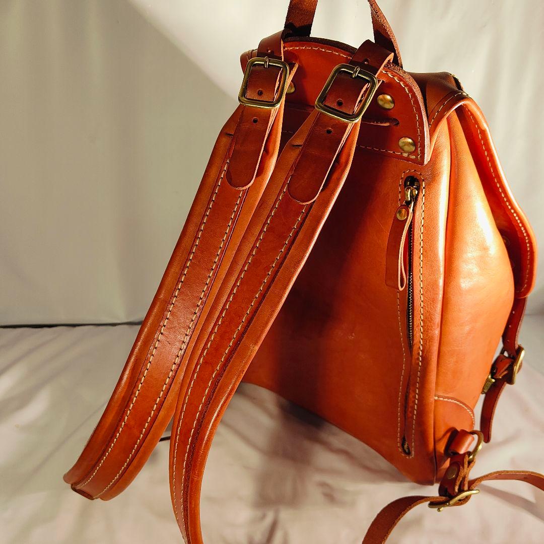 【極美品】HERZ ヘルツ 正規品　高級ヒコーキのりリュック Lサイズ　艶本革鞄